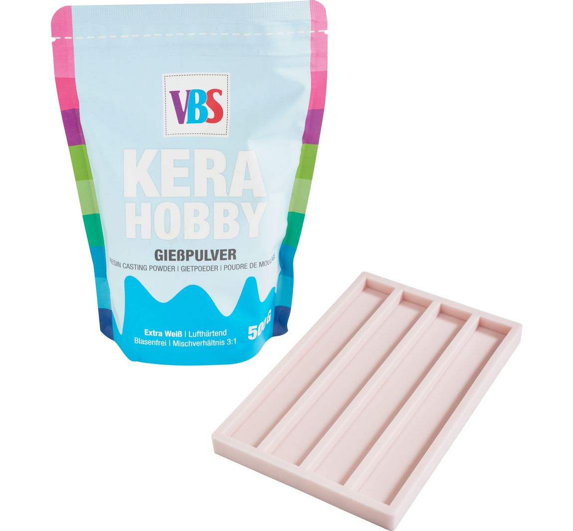 VBS KeraHobby Gieß-Set "Bastelklötzchen"