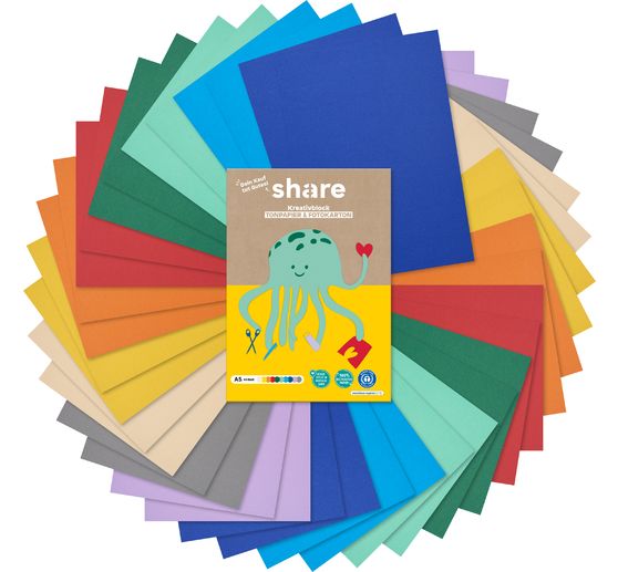 share Kreativ-Bastelblock A5, 40 Blatt