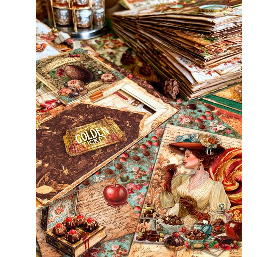 Ciao Bella Scrapbook-Papier "The Chocolate Factory"