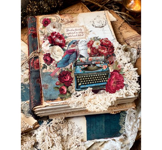 Ciao Bella Scrapbook-Papier "Bohemian Burgundy"