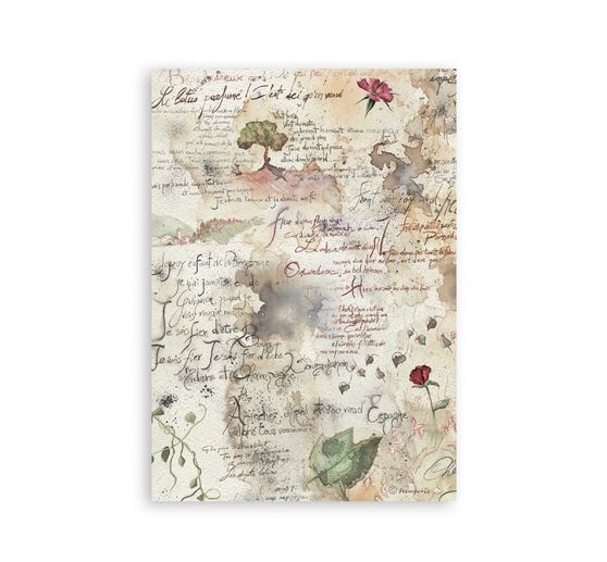 Stamperia Washi Pad "Flowers and Poems"