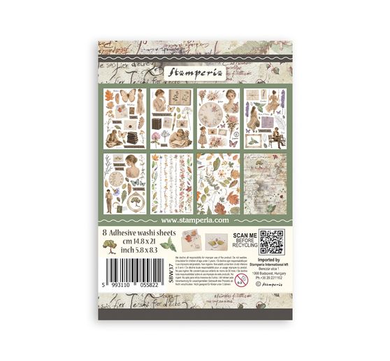 Stamperia Washi Pad "Flowers and Poems"