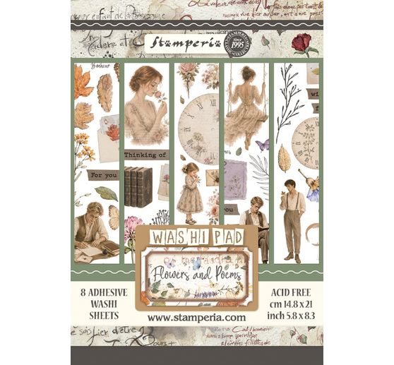 Stamperia Washi Pad "Flowers and Poems"