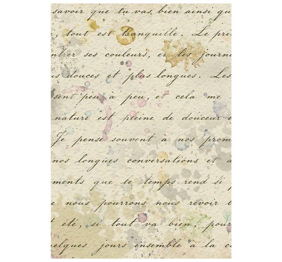 Stamperia Motiv-Strohseide Backgrounds "Flowers and Poems", DIN A6, 8er Set