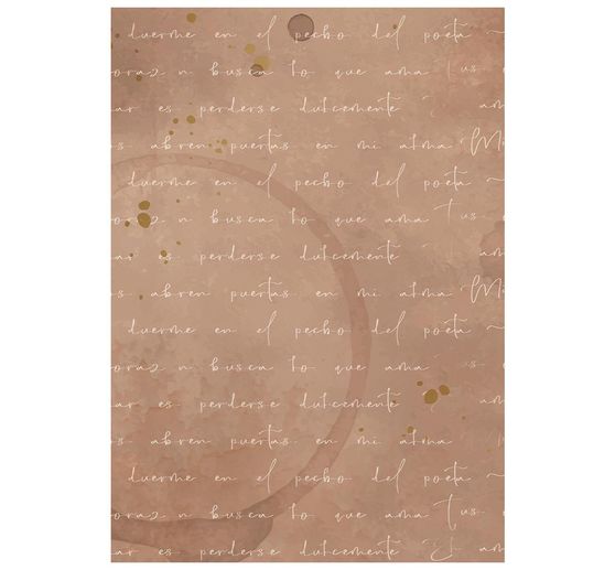 Stamperia Motiv-Strohseide Backgrounds "Flowers and Poems", DIN A6, 8er Set