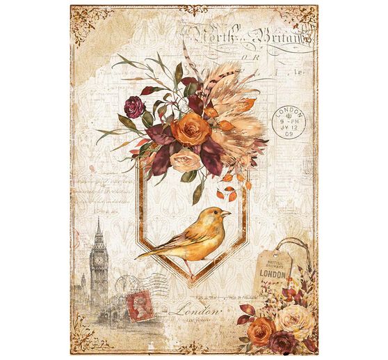 Stamperia Motiv-Strohseiden Sortiment "Our Way", DIN A6, 8er Set