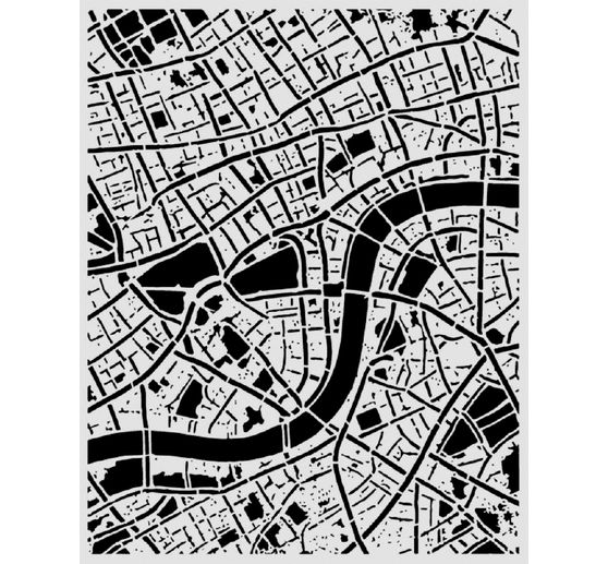 Stamperia Schablone "Our Way - Street Map", 20 x 25 cm