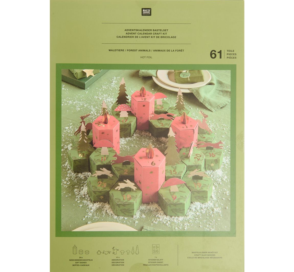 Adventskalender Bastelset "Waldtiere"