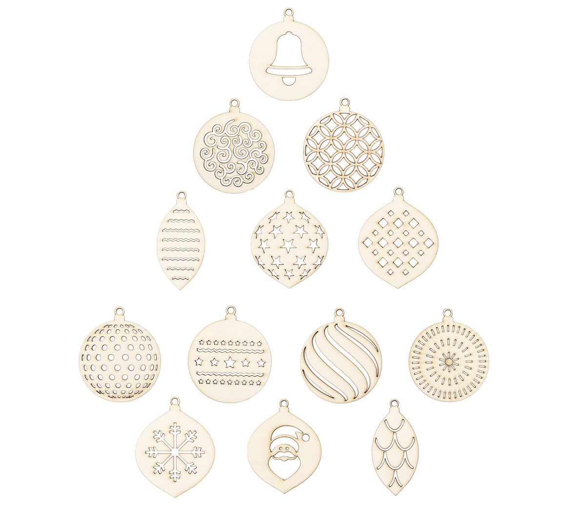 Holz-Weihnachtsanhänger "Baumschmuck"