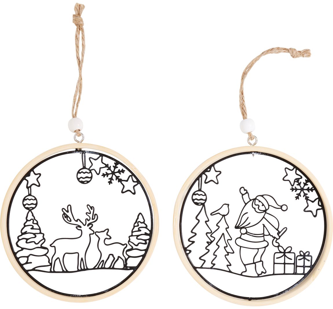 VBS Dekoring Metallmotiv "Weihnachtsmann & Rehe"