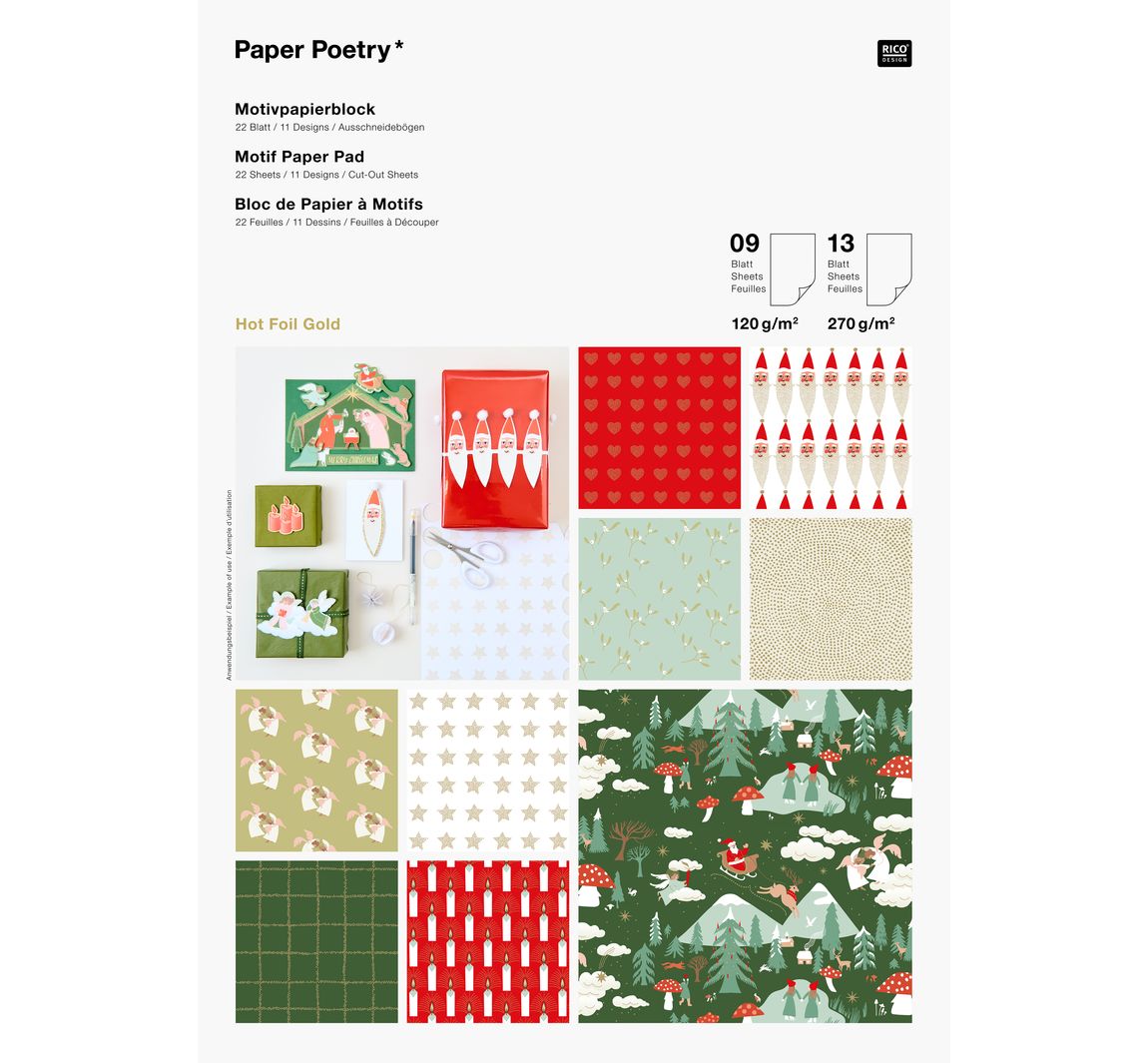 Bastelpapier-Block "Advent, Advent"