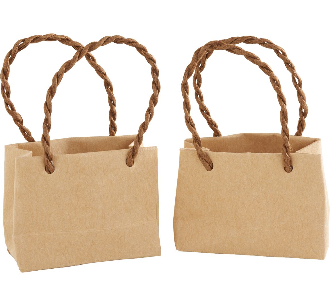 Miniatur Papiertasche, 2 Stück