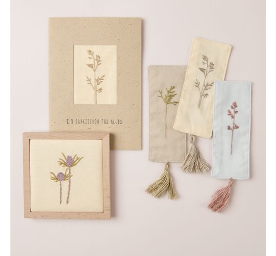 Embroidery pack "Flowers and Grasses", pre-drawn