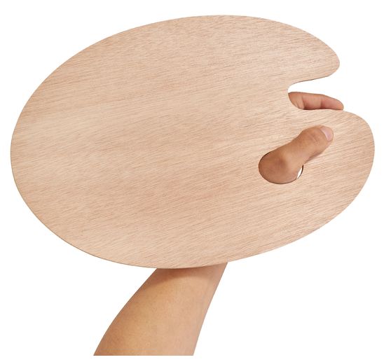 VBS Wooden paint palette "Oval",2 pcs.