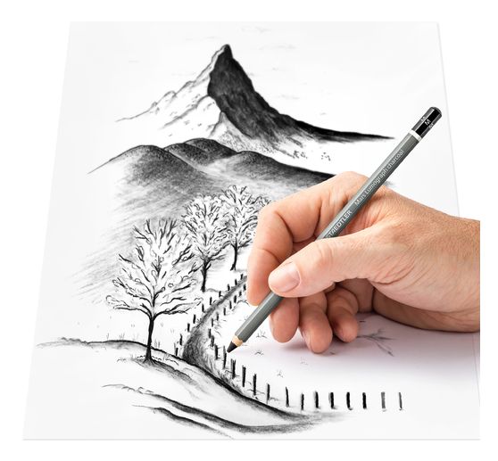 STAEDTLER Kohlestifte "Mars Lumograph" charcoal 100C, 4-tlg.