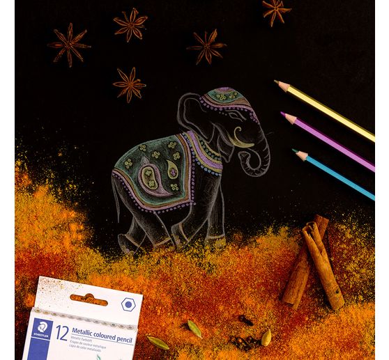 STAEDTLER Buntstifte "Metallic", 12 Farben