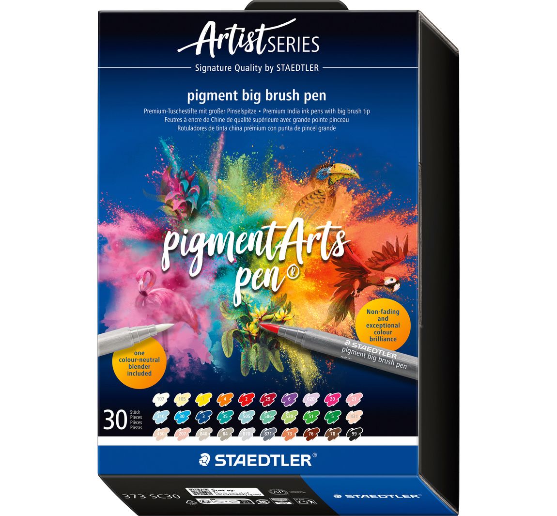 STAEDTLER Pigment big brush pen "Pigment Arts", 30 Farben