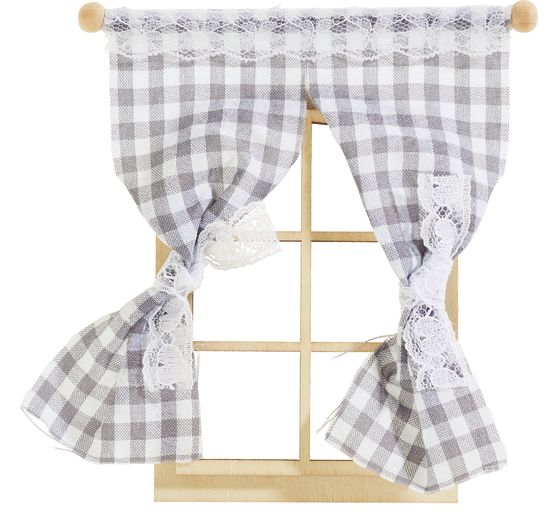 Miniatur-Set "Fenster & Vorhang"