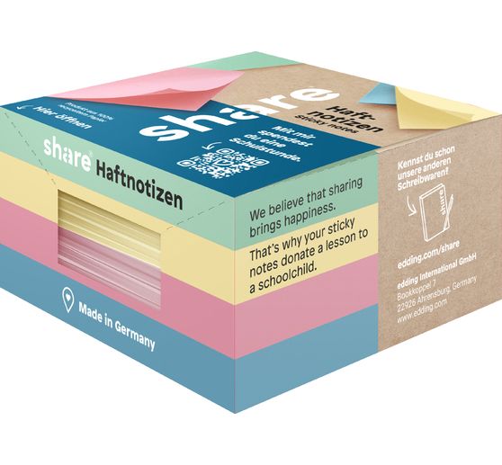 share Haftnotizblock, 4 x 100 Blatt