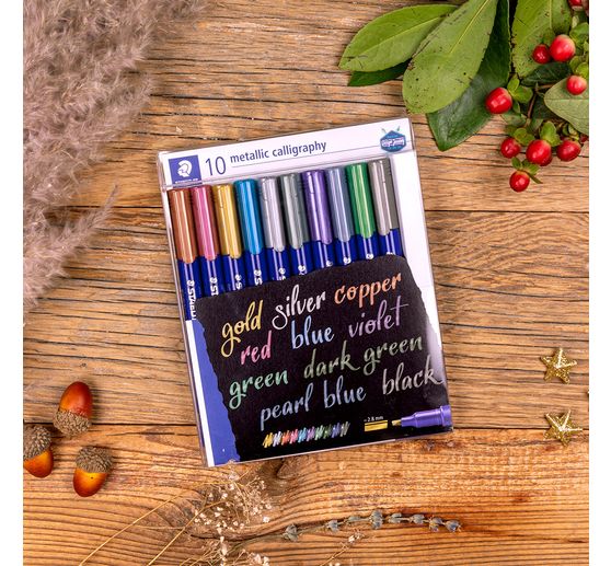 STAEDTLER Marker "Metallic Calligraphy", 10 colours