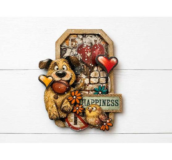Stamperia Motiv-Strohseiden Sortiment "Furry Friends 2", DIN A4 , 6er-Set