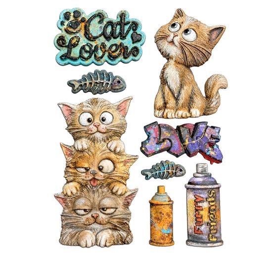 Stamperia Silicone mould A5 "Furry Friends 2 - Cats"