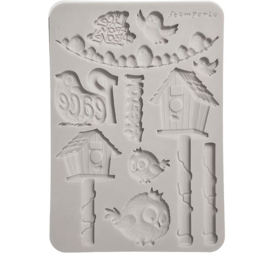 Stamperia Silikonform A5 "Furry Friends 2 - Birds"