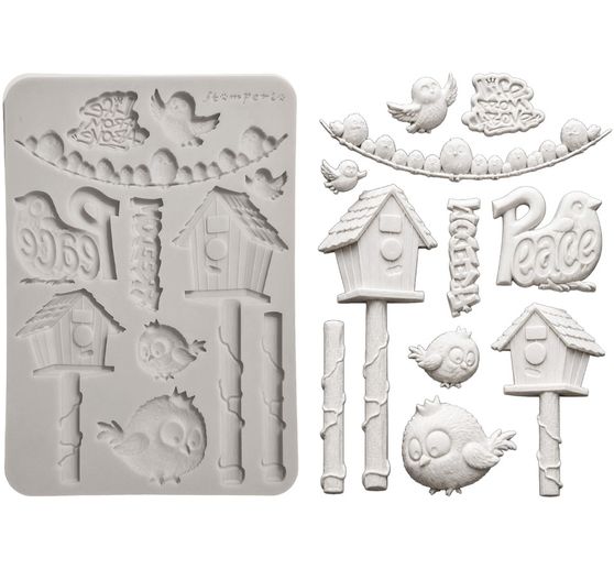 Stamperia Silikonform A5 "Furry Friends 2 - Birds"
