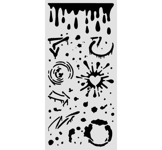 Stamperia Schablone "Furry Friends 2 - Ink Splatters", 12 x 25 cm