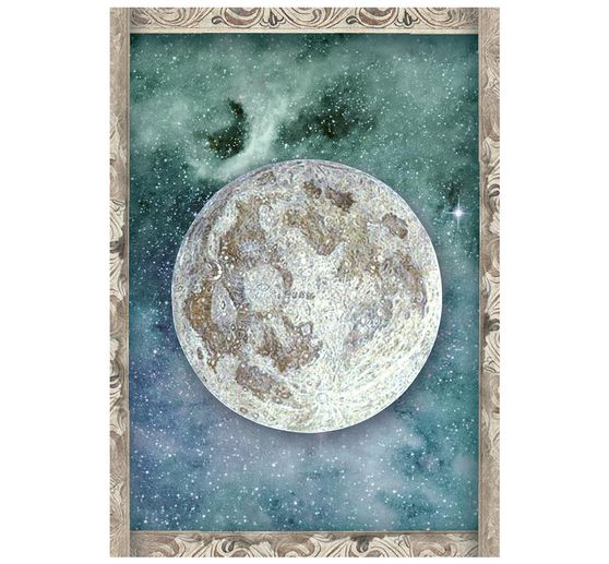 Stamperia Motif straw silk assortment "Cosmos", DIN A6, set of 8