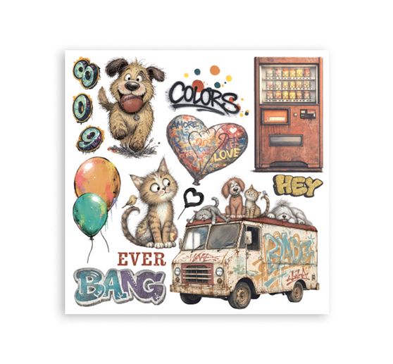 Stamperia Rub On assortment "Furry Friends 2"