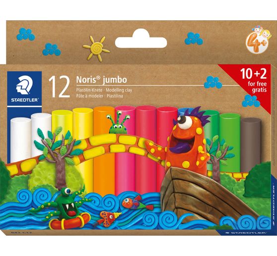 STAEDTLER Plastilin-Knete "Noris Jumbo", 12 Farben