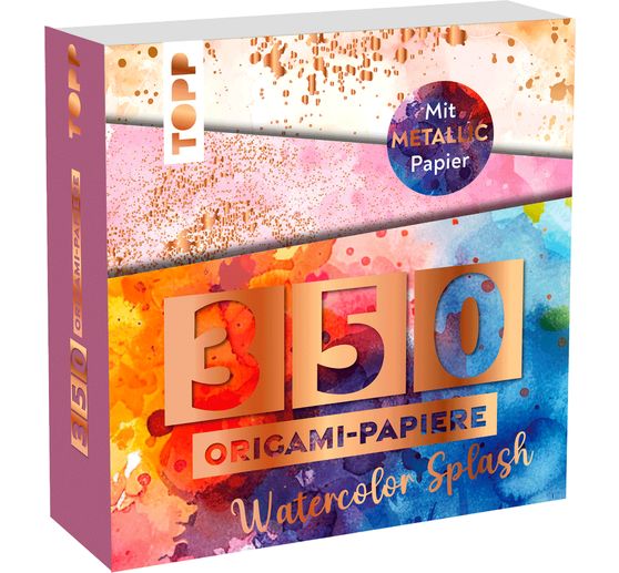 350 Origami-Papiere "Watercolor Splash"