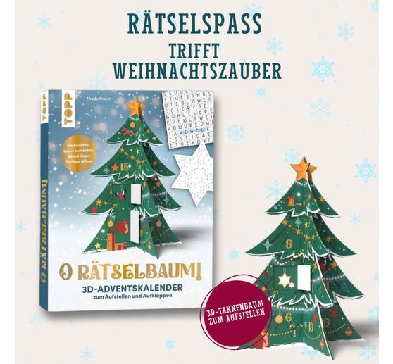 3D-Adventskalender "O R&auml;tselbaum" zum Aufstellen und Aufklappen