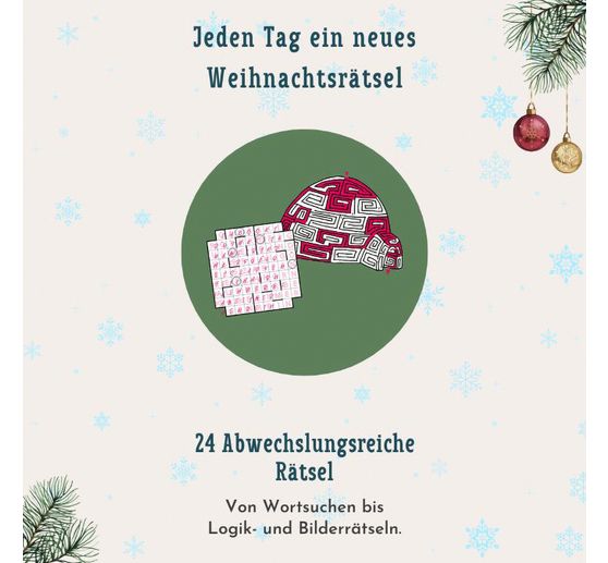 3D-Adventskalender "O R&auml;tselbaum" zum Aufstellen und Aufklappen
