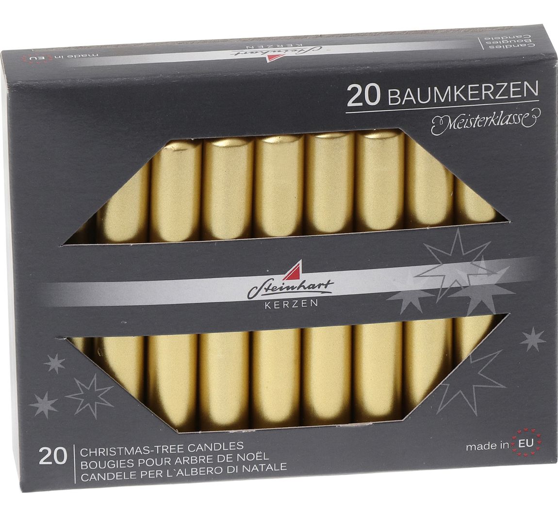 Baumkerzen "Edelglanz Gold", 20er-Pack