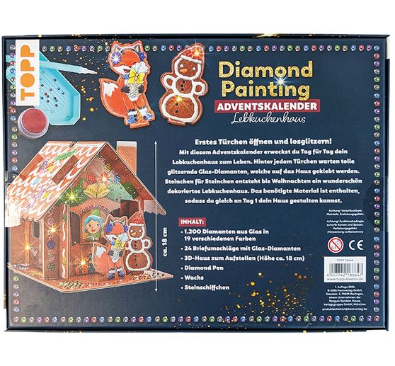 Adventskalender "Diamond Painting - Lebkuchenhaus"