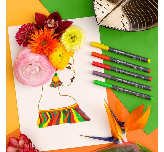 STAEDTLER Pigment brush pen "Pigment Arts", 60 Farben