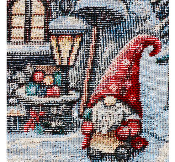 Tapestry fabric with lurex "Snowy Gnomes"