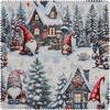 Tapestry fabric with lurex "Snowy Gnomes"