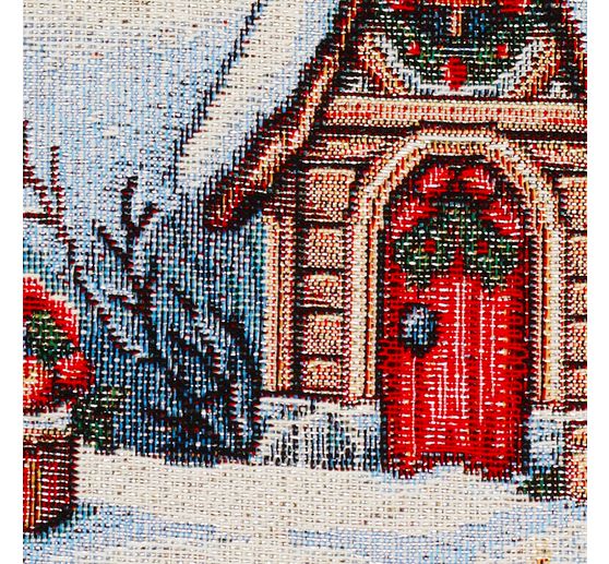 Gobelin-Stoff mit Lurex "Snowy Village"