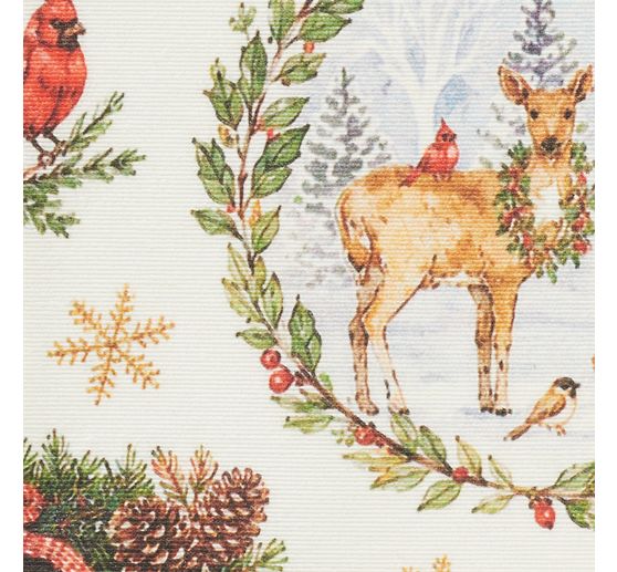 Cotton fabric "Festive Christmas World", acrylic coated