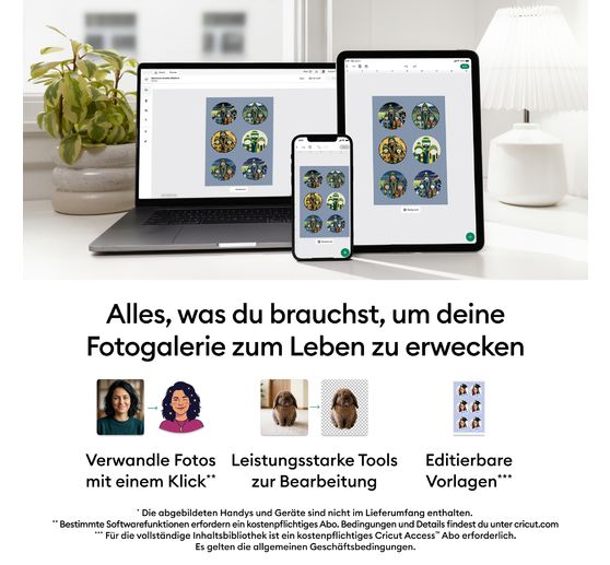 Cricut StickerPix Print Set "Fotopapier + Stickerb&ouml;gen", 55-tlg.