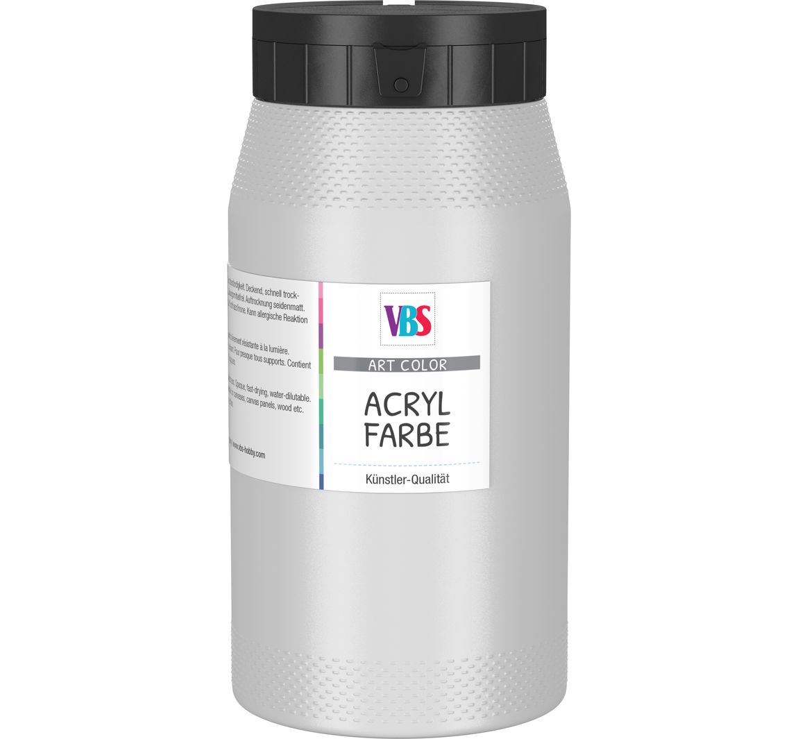 VBS Acrylfarbe, 500 ml - Silber