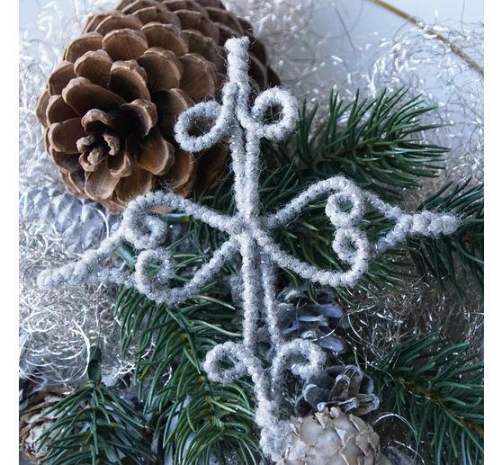 Magazin DIY Filz + Wolle + Draht Herbst Weihnachten "Retro-Wickelsterne"