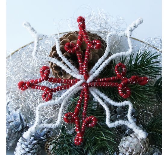 Magazin DIY Filz + Wolle + Draht Herbst Weihnachten "Retro-Wickelsterne"