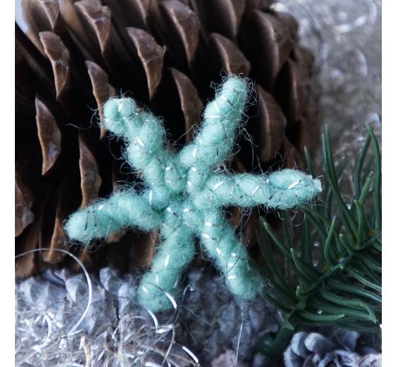 Magazin DIY Filz + Wolle + Draht Herbst Weihnachten "Retro-Wickelsterne"