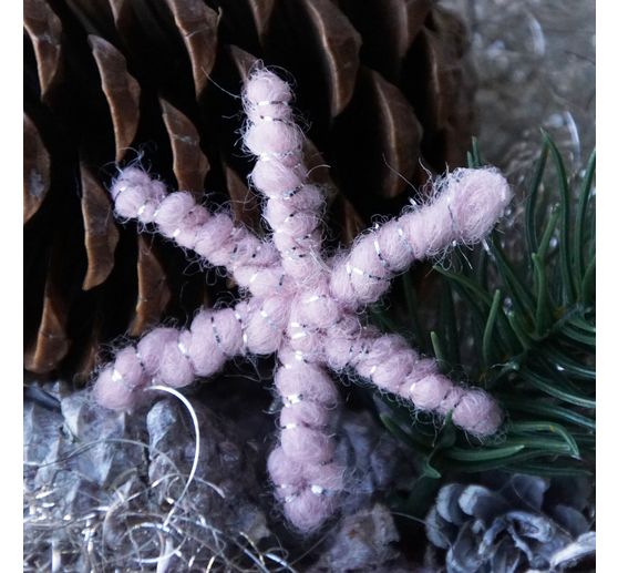 Magazin DIY Filz + Wolle + Draht Herbst Weihnachten "Retro-Wickelsterne"