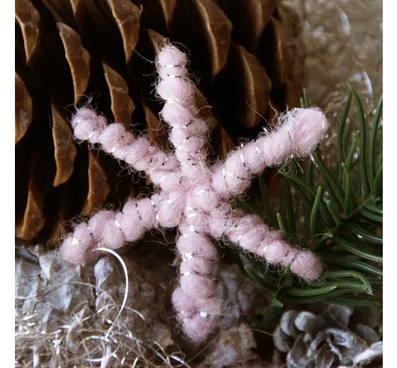 Magazin DIY Filz + Wolle + Draht Herbst Weihnachten "Retro-Wickelsterne"