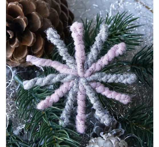 Magazin DIY Filz + Wolle + Draht Herbst Weihnachten "Retro-Wickelsterne"